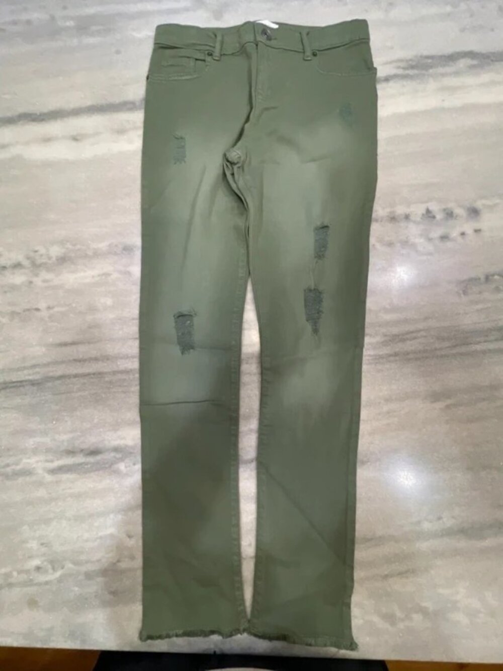The Children's Place Girls Green Skinny Jeans 12 NWT